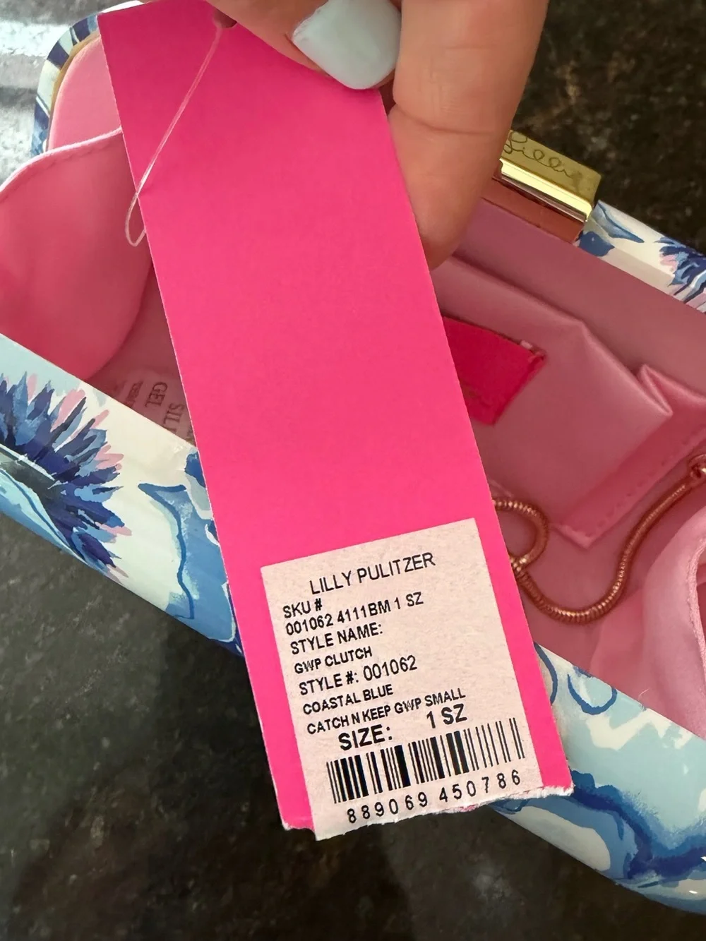 NWT Lilly Pulitzer clutch/pocketbook Blue Floral